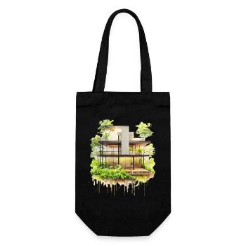 Luxury Meets Wilderness - Gift Bag for Bottles - black - Front