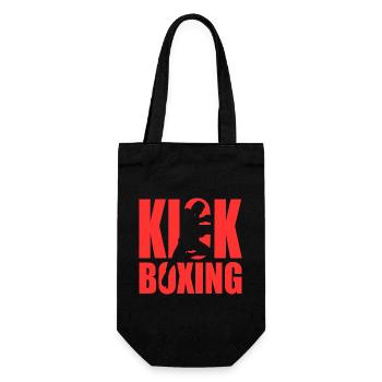 Silhouette du kickboxing - Sac à bouteille - noir - Devant