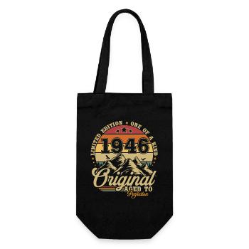 Original 1946 jahrgang geburtstagsgeschenk - Geschenkbeutel für Flaschen - Schwarz - Vorne