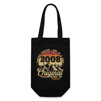 Original 2008 jahrgang geburtstagsgeschenk - Geschenkbeutel für Flaschen - Schwarz - Vorne