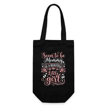 Soon to be mom: Little princess - Gift Bag for Bottles - black - Front