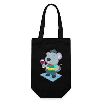 Mouse Red Wine - Gift Bag for Bottles - black - Front