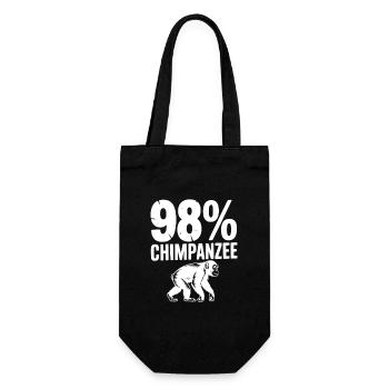 98% Chimpanzee - Gift Bag for Bottles - black - Front