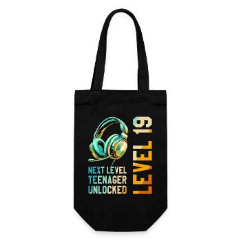 19e anniversaire garçon fille adolescente niveau 19 - Sac à bouteille - noir - Devant