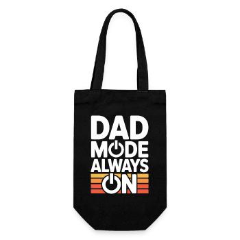 Dad Fashion Always On Funny Gift Idea Father - Gift Bag for Bottles - black - Front