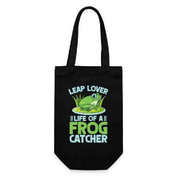 Frog Catcher Leap Lover Frog - Geschenkbeutel für Flaschen - Schwarz - Vorne