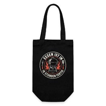 Grillen BBQ Griller Herren Lustiges Grillen - Geschenkbeutel für Flaschen - Schwarz - Vorne