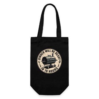Grillen BBQ Griller Herren Lustiges Grillen - Geschenkbeutel für Flaschen - Schwarz - Vorne