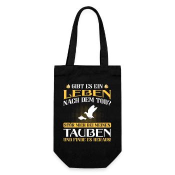 Taubenflüsterer brieftaubenzucht Taubenzüchter - Geschenkbeutel für Flaschen - Schwarz - Vorne