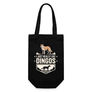 Dingo Australischer Wildhund Tierliebhaber Design - Geschenkbeutel für Flaschen - Schwarz - Vorne