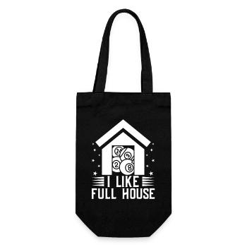 Bingo Player I Like Full House Bingo - Gift Bag for Bottles - black - Front