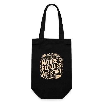 Nature's Reckless Assistant - Gift Bag for Bottles - black - Front