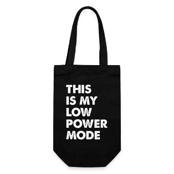 Low Power Mode - Geschenkbeutel für Flaschen - Schwarz - Vorne