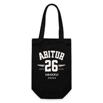 Abitur 26 Varsity Style - Gift Bag for Bottles - black - Front