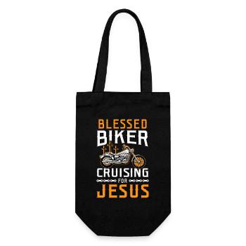 Favored Biker Cruising for Jesus Design - Gift Bag for Bottles - black - Front