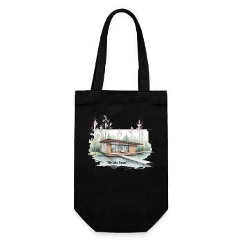 Lake House bei Waterline - Geschenkbeutel für Flaschen - Schwarz - Vorne