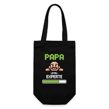 Gamer Papa Level Experte Design - Geschenkbeutel für Flaschen - Schwarz - Vorne