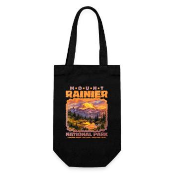 Panorama du parc national du mont Rainier - Sac à bouteille - noir - Devant