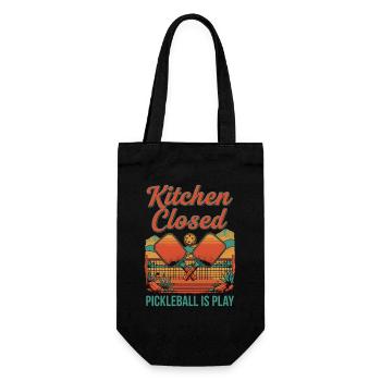 Pickleball Kitchen Closed Pickleball Is Play Funny - Gift Bag for Bottles - black - Front