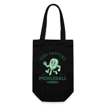 Pickleball-lustiger Spieler Gurkenball-Liebhaber spielen - Geschenkbeutel für Flaschen - Schwarz - Vorne