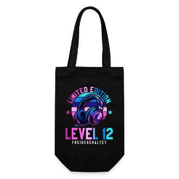 11. Geburtstag Junge Mädchen Gamer Level 11 - Geschenkbeutel für Flaschen - Schwarz - Vorne