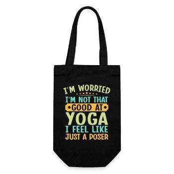 Yoga Juste un Poseur Yoga Drôle - Sac à bouteille - noir - Devant