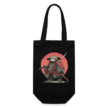 Trägheit Samurai in roter Sonnenuntergangsrüstung - Geschenkbeutel für Flaschen - Schwarz - Vorne