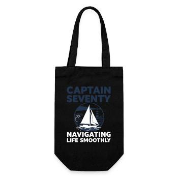 Captain 70 years of sailing - Gift Bag for Bottles - black - Front