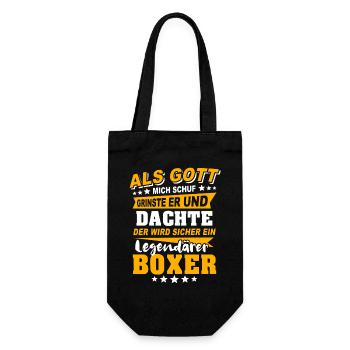 Boxer Boxen - Geschenkbeutel für Flaschen - Schwarz - Vorne