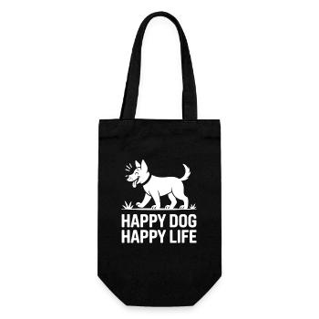 Happy Dog Happy Life Dog Nose Work - Gift Bag for Bottles - black - Front