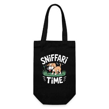 Sniffari Time Travail du Nez du Chien Amusant - Sac à bouteille - noir - Devant