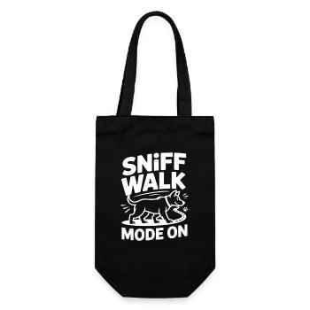 Sniff Walk Mode On Dog Nose Work Fun - Gift Bag for Bottles - black - Front