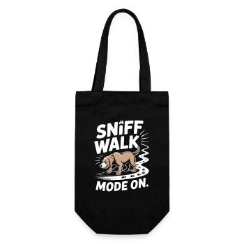 Sniff Walk Mode On Dog Nose Work Fun - Gift Bag for Bottles - black - Front