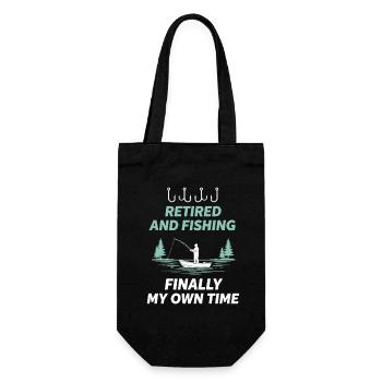 Pensioners Fishing Fishing - Gift Bag for Bottles - black - Front