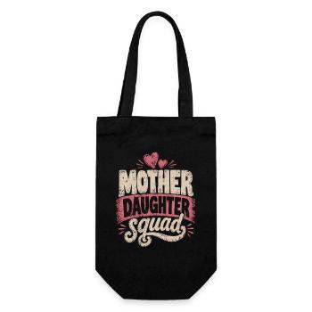 Conception du cœur de l’équipe Mère-Fille - Sac à bouteille - noir - Devant