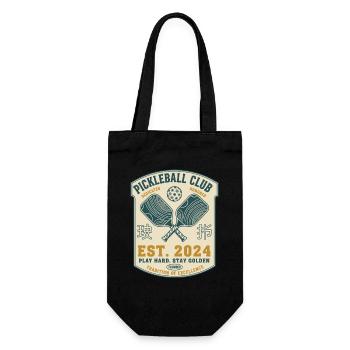 Pickleball Club Est 2024 Funny Player Love - Gift Bag for Bottles - black - Front