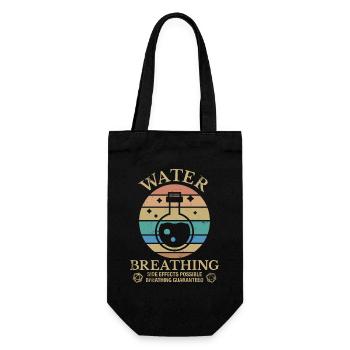 Water Breathing Potion Fantasy RPG - Gift Bag for Bottles - black - Front