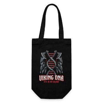 Wikinger DNA Axt Symbol – Es liegt im Blut - Geschenkbeutel für Flaschen - Schwarz - Vorne