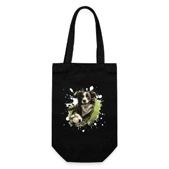 Border Collie Chien Football Sport - Sac à bouteille - noir - Devant