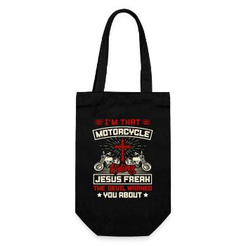 Design de moto chrétien Jésus Freak - Sac à bouteille - noir - Devant