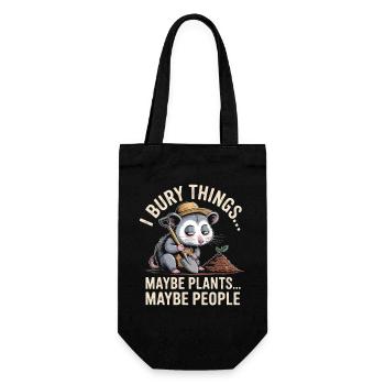 Buried Things: Plant or People - Gift Bag for Bottles - black - Front