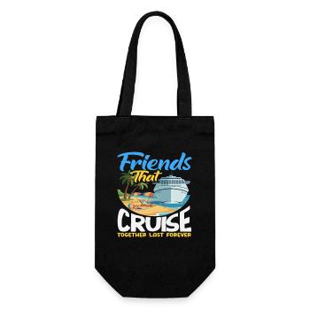 Friends Cruise Together Vacation Travel - Gift Bag for Bottles - black - Front