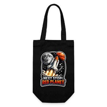 Let's go to Mars. Mars exploration mission - Gift Bag for Bottles - black - Front