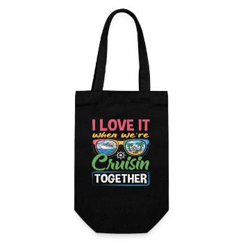Cruisin Together Sunglasses Vacation Travel - Gift Bag for Bottles - black - Front
