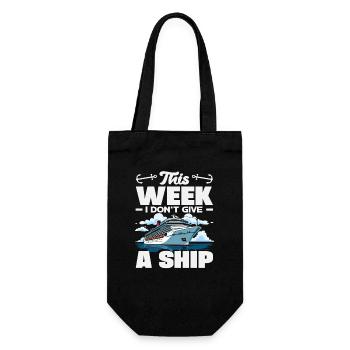 This Week I Don't Give A Ship Funny Holiday - Gift Bag for Bottles - black - Front