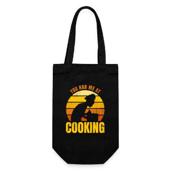 You Had Me At Cooking - Geschenkbeutel für Flaschen - Schwarz - Vorne
