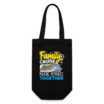 Family Cruise Making Memories Together - Gift Bag for Bottles - black - Front
