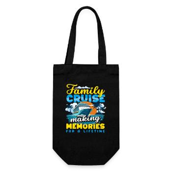 Family Cruise Memories Lifetime Kreuzfahrt - Gift Bag for Bottles - black - Front