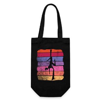 Vertikaltuch Vintage Luftakrobatik Aerial Silk - Geschenkbeutel für Flaschen - Schwarz - Vorne