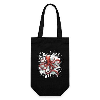 Octopus Football Team - Gift Bag for Bottles - black - Front